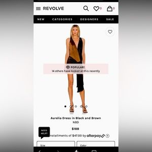 Aurelia dress in black and brown